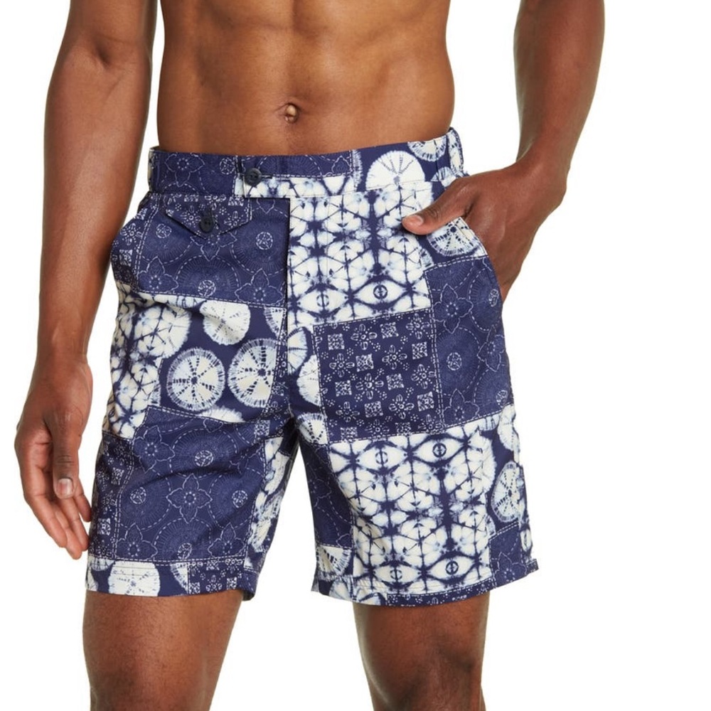 NWT Brooks Brothers Newport Printed Swim Trunks